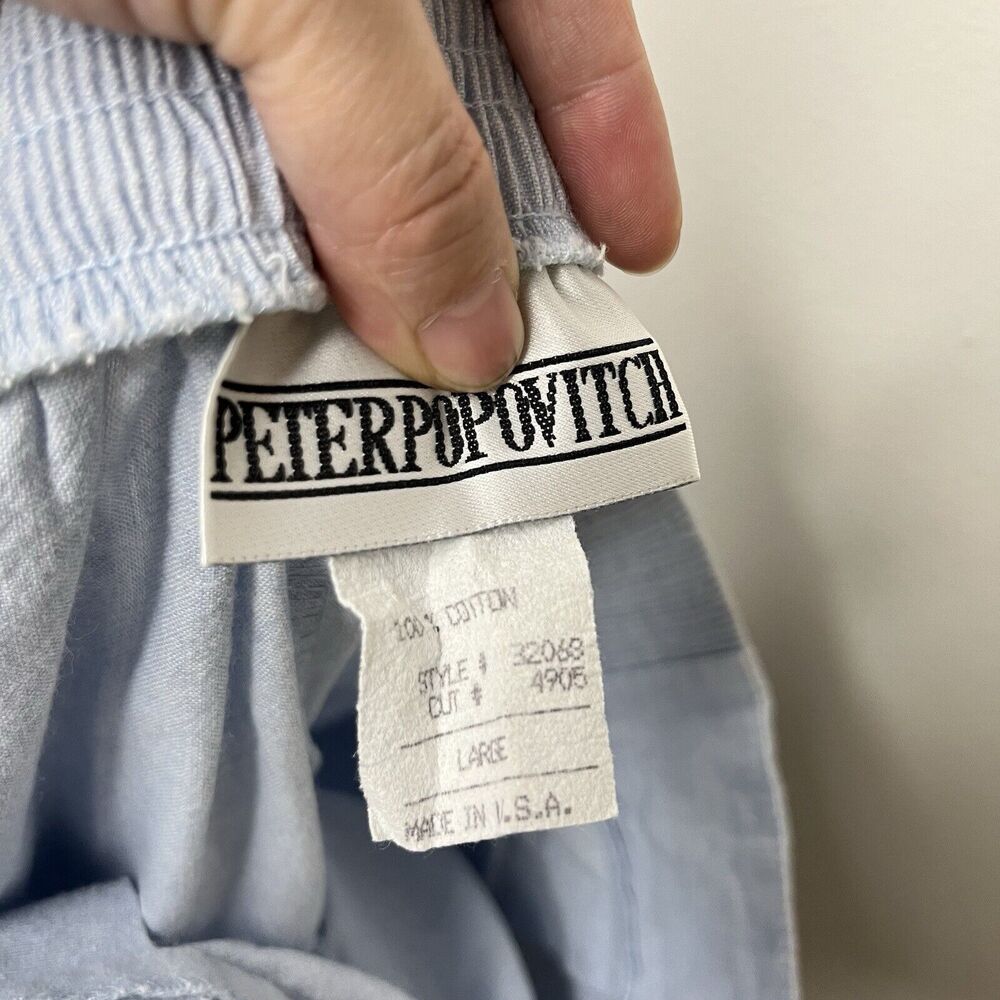 Vintage Peter Popovitch Shorts Womens Sz L Elastic Waistband Embroidered Pearl - Picture 6 of 6